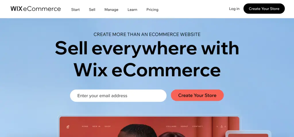 Wix, known for its intuitive website-building capabilities, extends its functionality to ecommerce through Wix eCommerce.